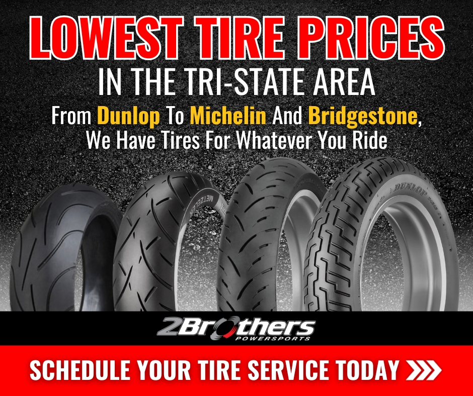 Lowest tire prices in the Tri-State Area are at 2Brothers Powersports in Onalaska, Wisconsin! Dunlop, Michelin, and Bridgestone